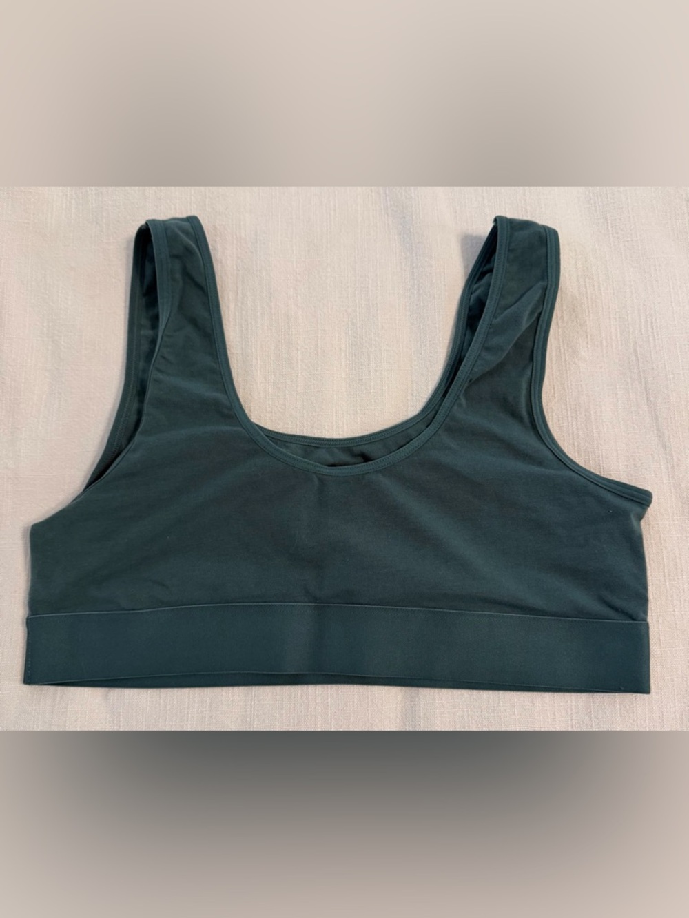 Auden Scoop Neck Bralette Duo - Light Gray & Deep Teal - Picture 6 of 7